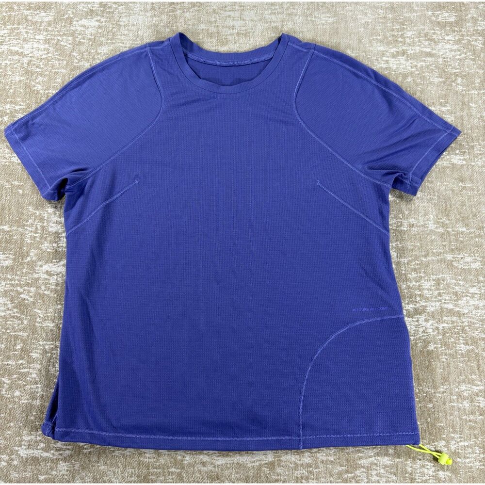 Lululemon Lightweight Cinched Hem Hiking T-Shirt Charged Indigo Mesh Size 4